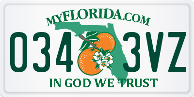 FL license plate 0343VZ