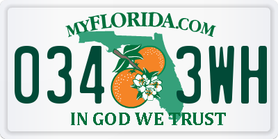 FL license plate 0343WH