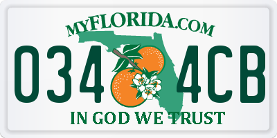 FL license plate 0344CB