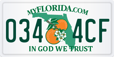 FL license plate 0344CF