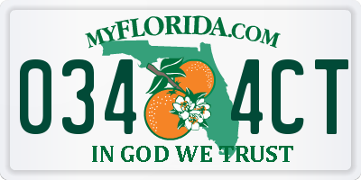 FL license plate 0344CT