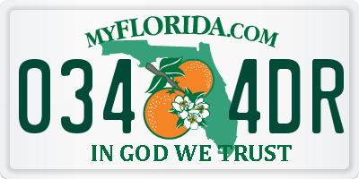 FL license plate 0344DR