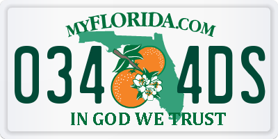 FL license plate 0344DS