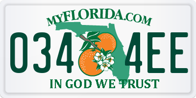 FL license plate 0344EE