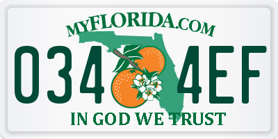 FL license plate 0344EF