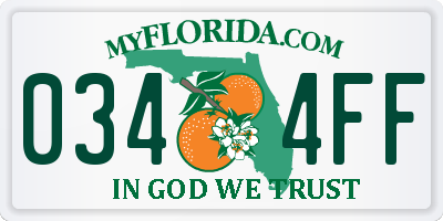FL license plate 0344FF
