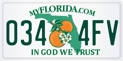 FL license plate 0344FV