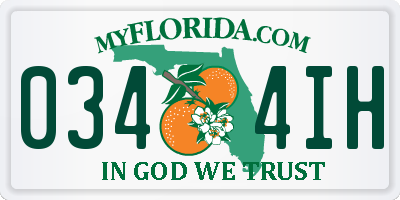 FL license plate 0344IH