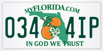 FL license plate 0344IP