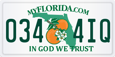 FL license plate 0344IQ