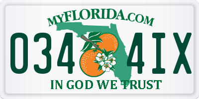 FL license plate 0344IX