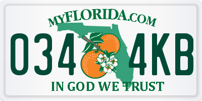 FL license plate 0344KB