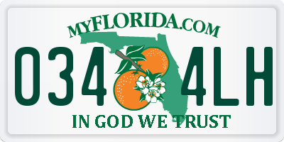 FL license plate 0344LH