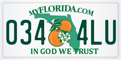 FL license plate 0344LU