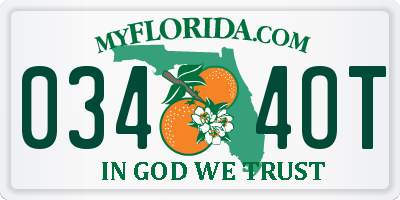 FL license plate 0344OT