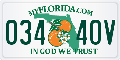 FL license plate 0344OV