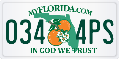 FL license plate 0344PS