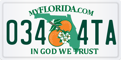 FL license plate 0344TA
