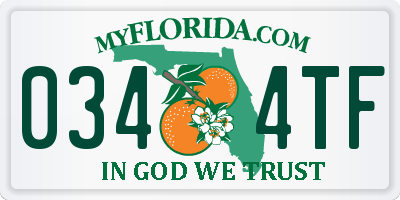 FL license plate 0344TF