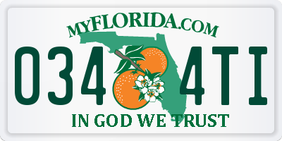 FL license plate 0344TI