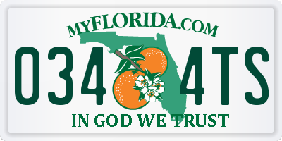 FL license plate 0344TS