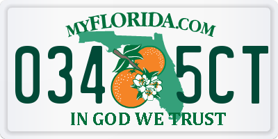 FL license plate 0345CT
