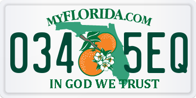 FL license plate 0345EQ