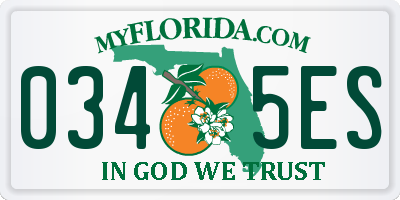 FL license plate 0345ES