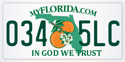 FL license plate 0345LC