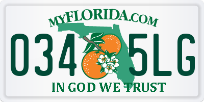 FL license plate 0345LG