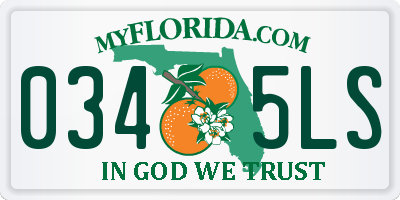 FL license plate 0345LS