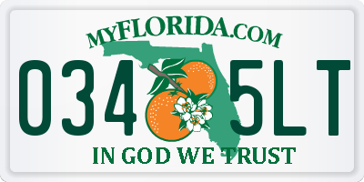FL license plate 0345LT