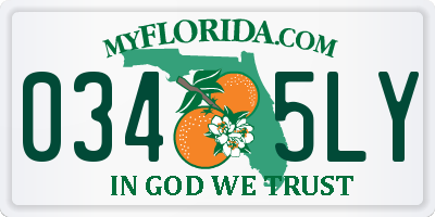 FL license plate 0345LY