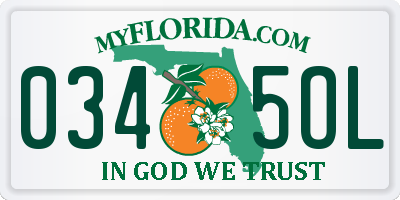 FL license plate 0345OL