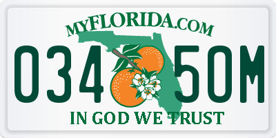 FL license plate 0345OM