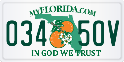 FL license plate 0345OV