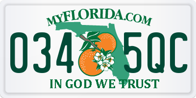 FL license plate 0345QC