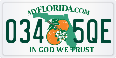 FL license plate 0345QE