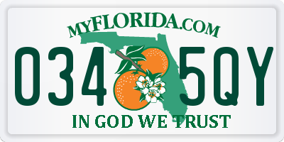 FL license plate 0345QY