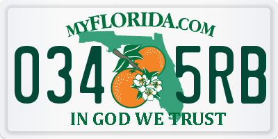 FL license plate 0345RB
