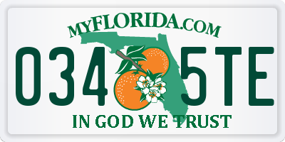 FL license plate 0345TE