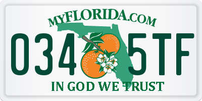 FL license plate 0345TF