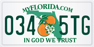 FL license plate 0345TG