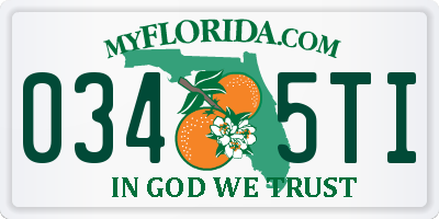FL license plate 0345TI