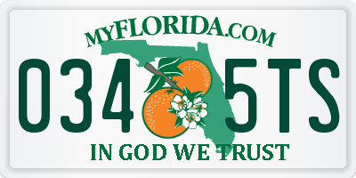 FL license plate 0345TS