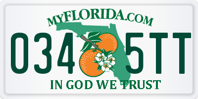 FL license plate 0345TT