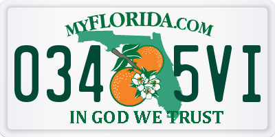 FL license plate 0345VI