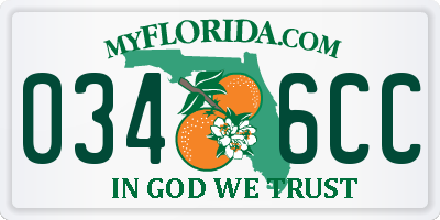 FL license plate 0346CC