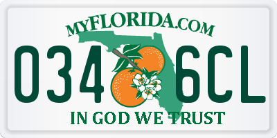 FL license plate 0346CL