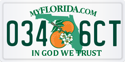 FL license plate 0346CT